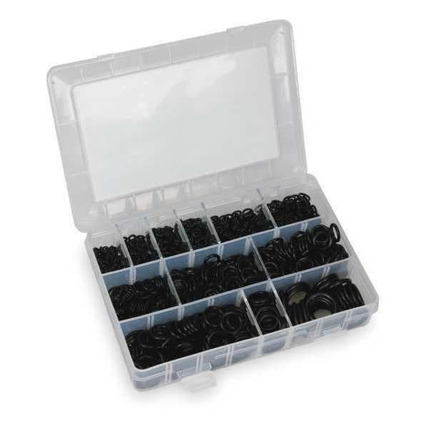 Zoro Select O-Ring Assortment, Buna N, 1050 Pcs, 12 Szs - 1RGZ5