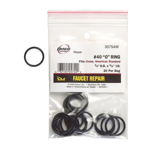 Danco Danco 3/4 in. D X 5/8 in. D Rubber O-Ring 20 pk - 35754W