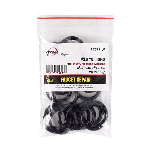 Danco Danco 1-1/16 in. D X 13/16 in. D No 16 Rubber O-Ring 20 pk - 35733W