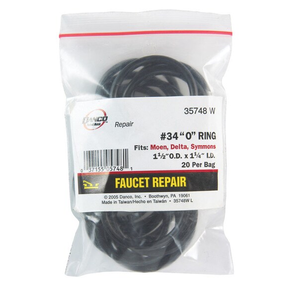 Danco Danco 1-1/2 in. D X 1-1/4 in. D Rubber O-Ring 20 pk - 35748W