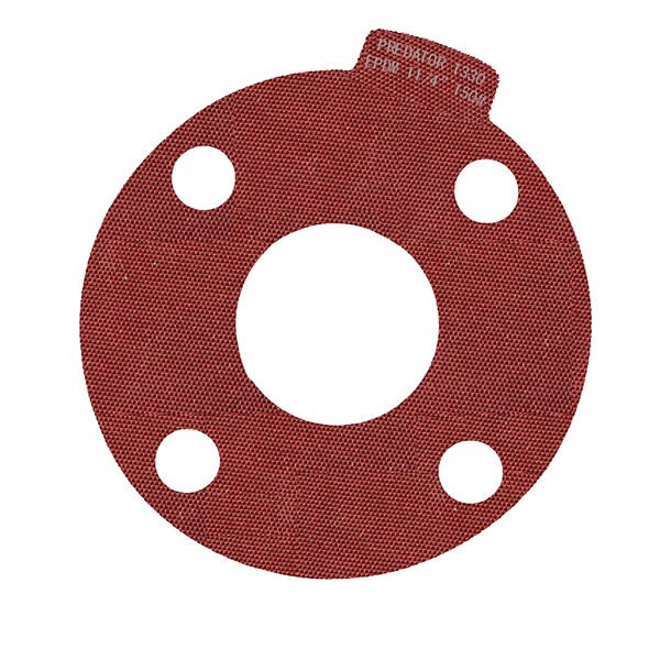 Macho O-Ring & Seal 1-1/4in Full Face Predator 1330 Flange Gasket Red EPDM, NSF-61 Certified, 1/8in Thick, 25PK - 125.PFF150.M0025