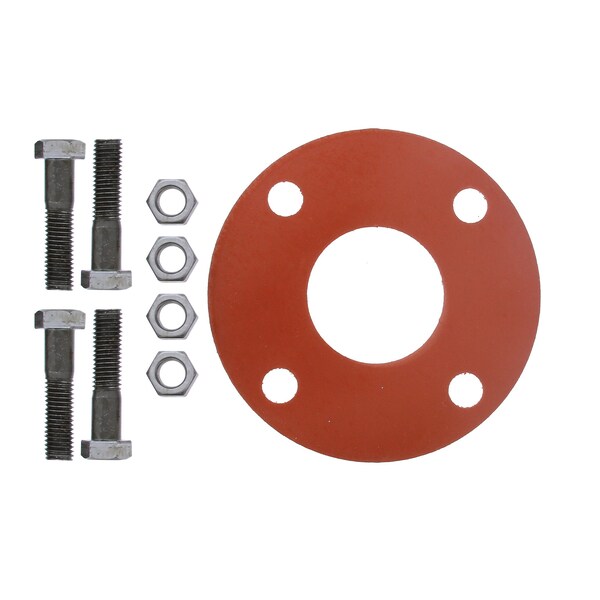 Jones Stephens 2-1/2in. Red Rubber Full Face Gasket Kit, 5/8in. x 3in. Bolt Size - G51125