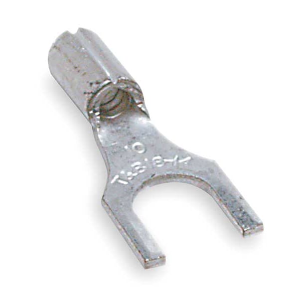 Terminal de horquilla no aislado de calibre 12-10 AWG para tornillo #8 (paquete de 50) - C10-8F