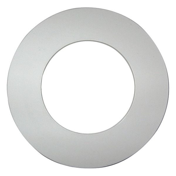 Zoro Select Flange Gasket, 1 in., 1/8 in., White, PTFE - 24SH-RG-0150-125-0100