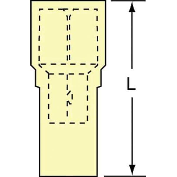 Desconexión hembra de 3M, Amarilla, calibre 12 a 10 AWG, paquete de 500 - MNI10-250DFIK