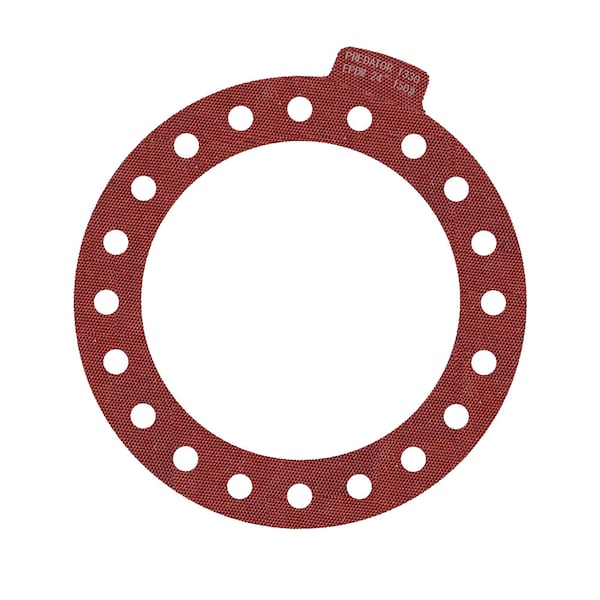 Macho O-Ring & Seal 24in Full Face Predator 1330 Flange Gasket Red EPDM, NSF-61 Certified, 1/8in Thick - 2400.PFF150.M0001