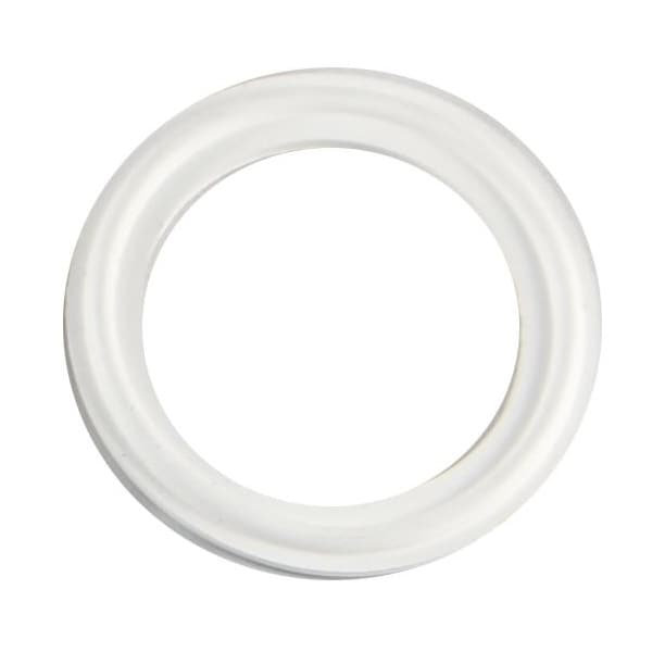Wayland 5in CLAMP GASKET FKM VITON - WHITE - WHITE / YELLOW DOT - 40MPSFYW-5