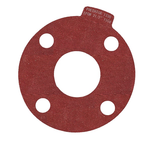 Macho O-Ring & Seal 2-1/2in Full Face Predator 1330 Flange Gasket Red EPDM, NSF-61 Certified, 1/8in Thick, 25PK - 250.PFF150.M0025