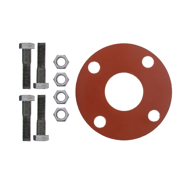 Jones Stephens 2in. Red Rubber Full Face Gasket Kit, 5/8in. x 2-3/4in. Bolt Size - G51102