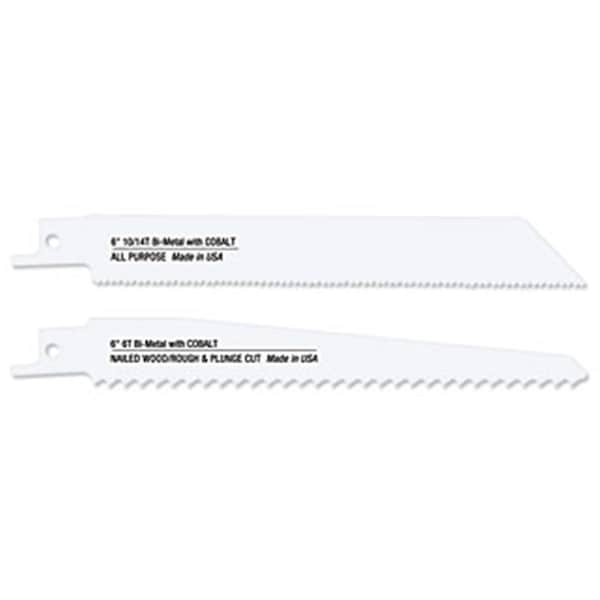 Disston Blu-Mol 6 In. 6 Tpi Wood Cutting Bi-Metal Reciprocating Saw Blade, 10PK - 6480
