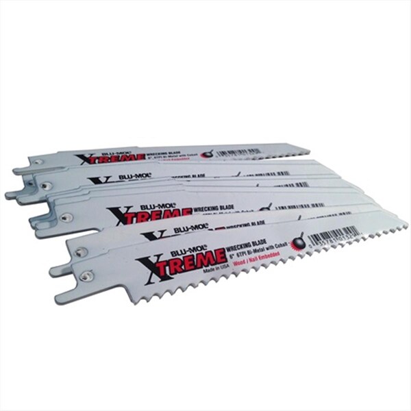 Disston Blu-Mol 6 In. 6 Tpi Wood Cutting Xtreme Bi-Metal Demolition Reciprocating Saw Blade, 10PK - 6486-10T