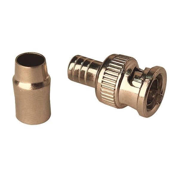 Conector de compresión coaxial Vitek, macho BNC, paquete de 10 - VT-BNC-CRMP-ML10