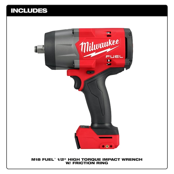 Milwaukee Tool M18 FUEL™ 1/2" High Torque Impact Wrench w/ Friction Ring - 2967-20