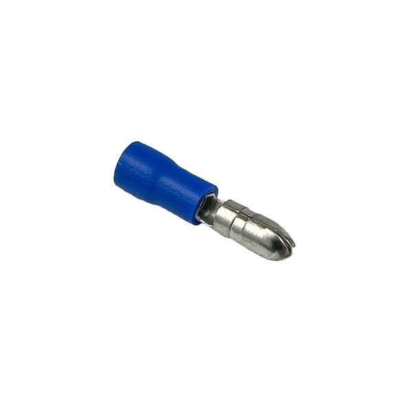 Terminales de bala Remington Industries, macho, aislados con PVC, cable de calibre 14-16 AWG, azules, 100 piezas - MPD2-156-100