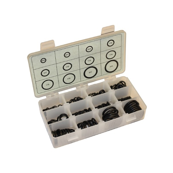 Mr O-Ring , AS568 Black 90 Durometer O-Rings, 12 Sizes 200 Pieces - KIT-V90-12