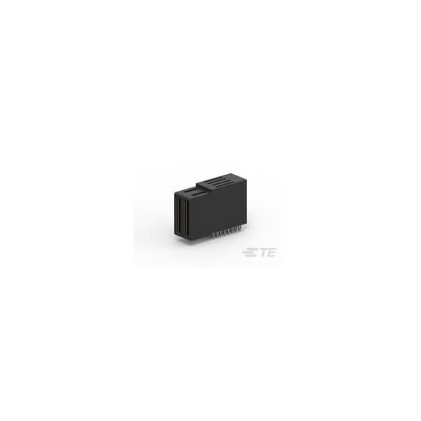 Conector de energía rectangular Te Connectivity, 2 contactos, hembra, terminal de soldadura, receptáculo - 2204403-1