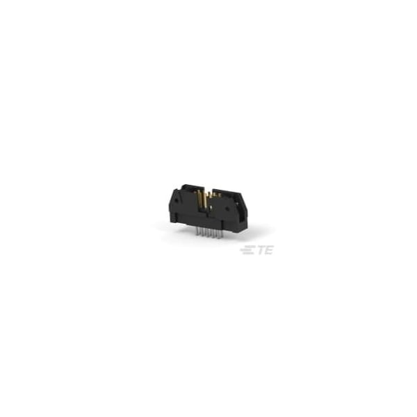 Conector de placa TE Connectivity, 10 contactos, 2 filas, macho, recto, paso de 0.1 pulgadas, terminal de soldadura, con bloqueo - 1658694-6