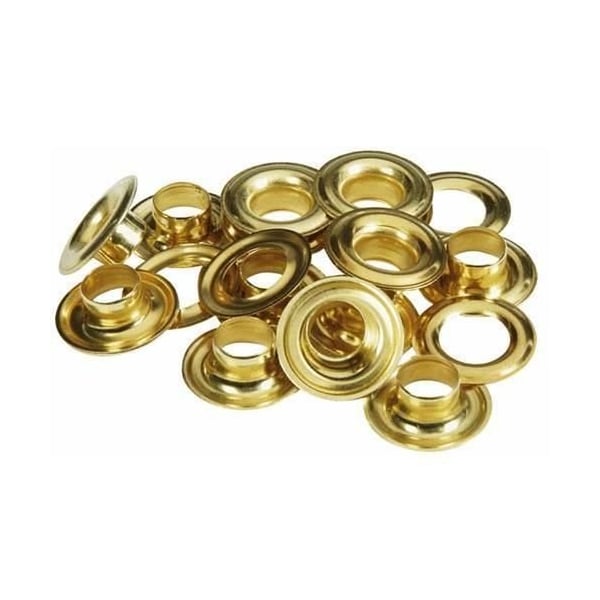 Tarps Now Brass Grommets with Plain Washer - Size No 2, PK144 - TA-GPW2-144