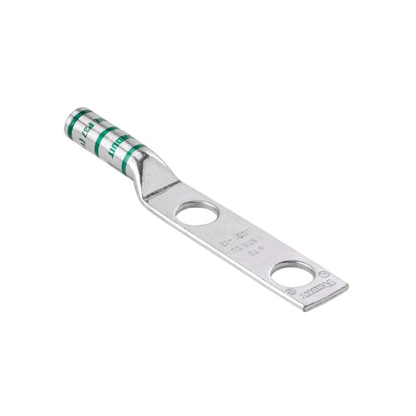Terminal de compresión de cobre Panduit, 2 hoyos, 350 kcmil, 3/8 (9.5mm), LCC350-38D-X - LCC350-38D-X