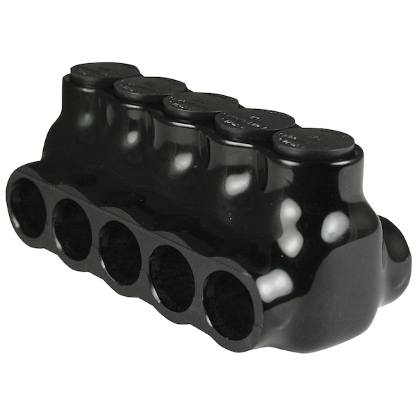 Conector multi-tap de doble cara de 5 puertos 600 V negro - AICD1-0-5