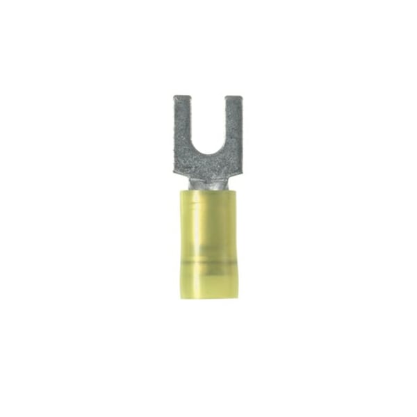 Terminal de horquilla de nailon AWG 12-10 para tornillo de tamaño #10, paquete de 50 piezas, voltaje máximo: 600V - PNF10-10F-L.