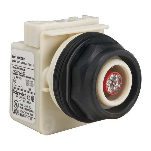 Indicador luminoso Schneider Electric, LED, Rojo, 24-28VCA/CD, Sin lente - 9001SKP35LR