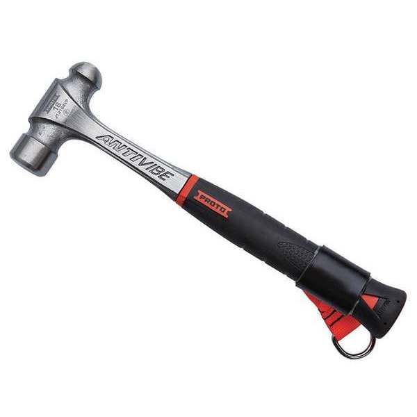 Proto 16 oz. Tethered Ball Peen Hammer, 13" Steel Handle - J1316AVP-TT
