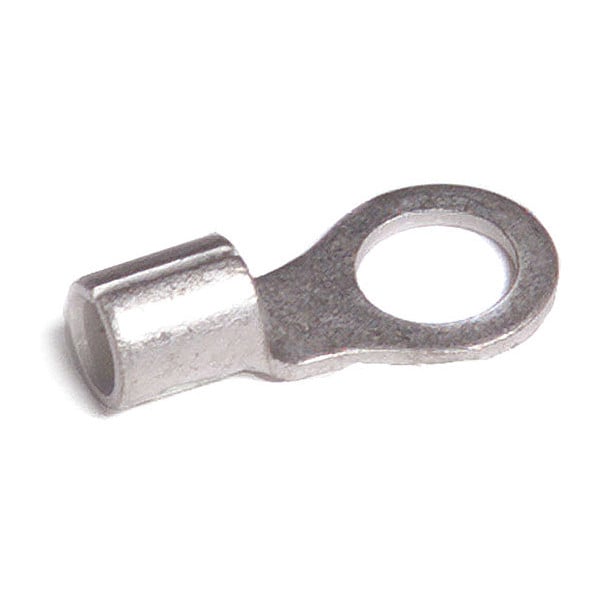 Terminal de anillo no aislado de calibre 8 AWG con perno de 1/4", paquete de 10 unidades - 84-3014