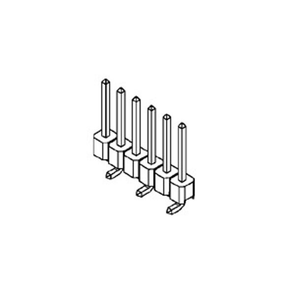 Conector de placa Molex, 6 contactos, 1 fila, macho, recto, terminal de montaje superficial - 878980624