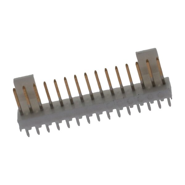 Conector de placa Molex, 15 contactos, 1 fila, macho, recto, paso de 0.1 pulgadas, terminal de soldadura - 22292151