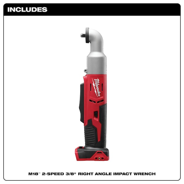 Milwaukee Tool M18 Cordless 2-Speed 3/8" Right Angle Impact Wrench - 2668-20