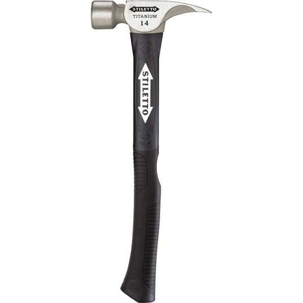 Stiletto 14 oz Titanium Milled Face Hammer w/18" Hybrid Fiberglass Handle - TI14MC-F