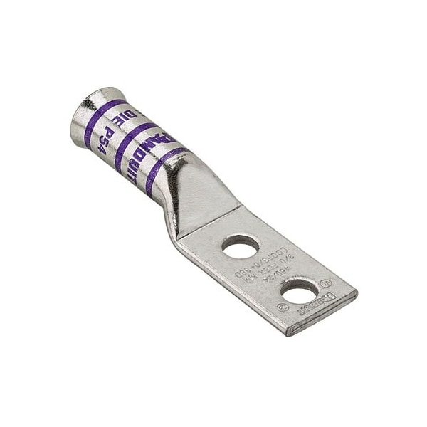 Panduit Terminal de Compresión de Cobre, 2 Orificios, #1 AWG, Barril Estrecho, LCCF1-14B-X - LCCF1-14B-X