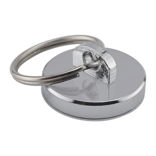 Master Magnetics Magnet Source 1-1/8 in. L X 0.25 in. W Silver Round Magnet with Ring 35 lb. pull 1 pc - 07287