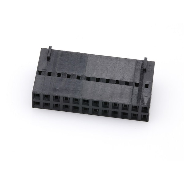 Conector de placa Molex, 24 contactos, 2 hileras, macho o hembra, paso de 0.1 pulgadas, terminal de engarce, color negro - 22552243