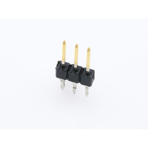 Conector de placa Molex, 3 Contactos, 1 fila, macho, recto, paso de 0.1 pulgadas, terminal de soldadura, receptáculo - 22285035