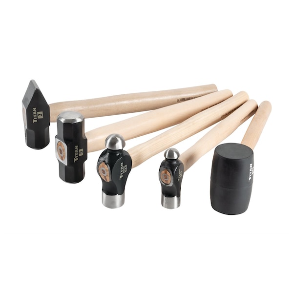 Titan 5 pc. Hickory Wood Handle Hammer Set - 85070