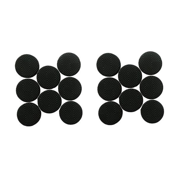 Zoro Select Gripper Pads, Self-Stick, Round, 1", PK16 - 10J998
