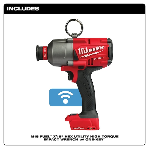 Milwaukee Tool M18 FUEL 7/16" Hex Utility HTIW w/ ONE-KEY (Tool Only) - 2865-20