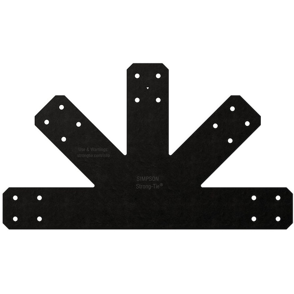 Colección Avant de Accesorios para Exteriores de Simpson Strong-Tie 12:12 Pitch, Placa de Caballete Negra - APVGP1212