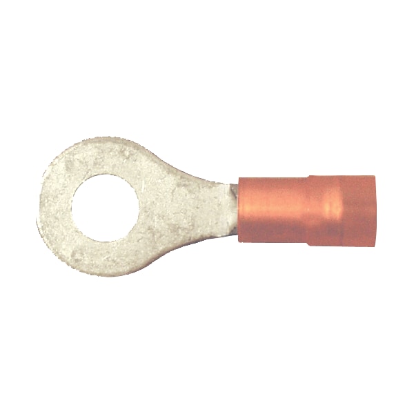 Terminal de Doble Engarce de Anillo de Nylon de 12-10 AWG para Perno de 1/4" PK50 - 163405-050