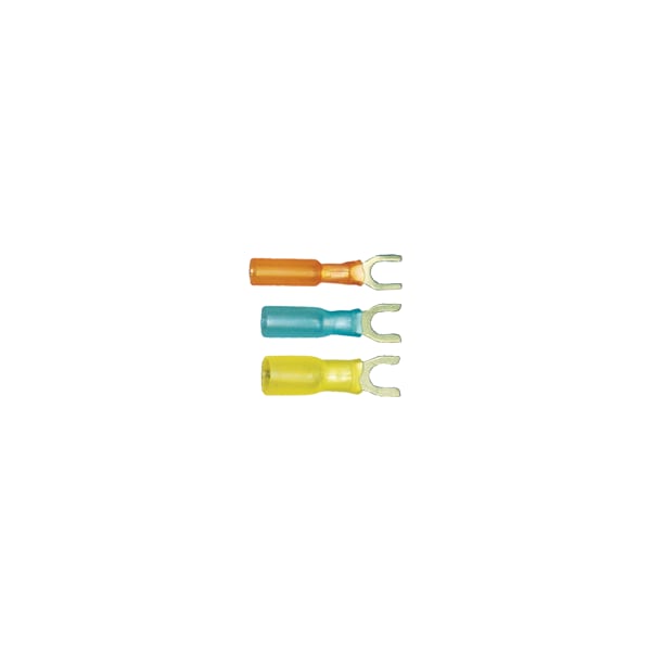 Terminal de lengüeta termocontraíble de calibre 16-14 AWG para tornillo #10, paquete de 25 unidades - 164226-025