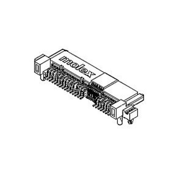 Conector Molex para Telecomunicaciones y Datacom, de 29 contactos, hembra, ángulo recto, montaje superficial, con terminal de bloqueo - 879751002