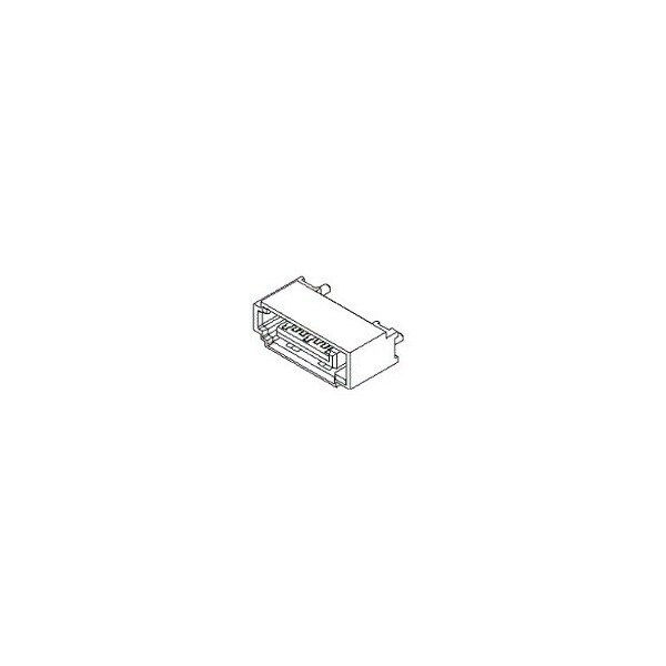 Conector de placa Molex, 7 contactos, 1 fila, macho, recto, paso de 0.05 pulgadas, terminal de montaje superficial - 678005001