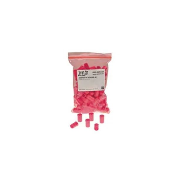 Ty-Flot Tube Cap, 3/8 in, Pink, PK100 - VC37516PK