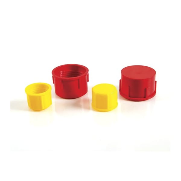 Stockcap THREADED CAP-CT-25-LDPE-RED, 100PK - 275676