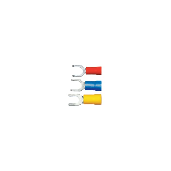 Terminal de espada con brida de PVC de calibre 22-18 para tornillo #8, paquete de 1000 unidades - 160135-1000