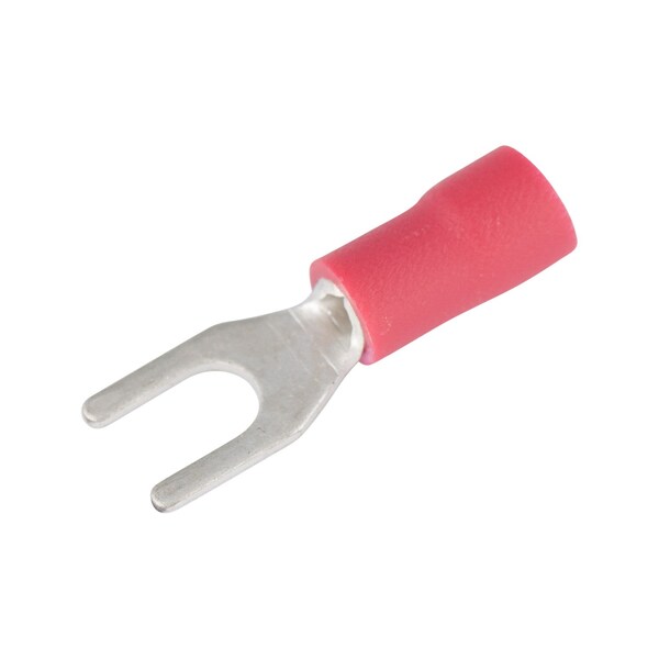 Terminal de lengüeta Gardner Bender, 600 V, Cable de 22 a 18 AWG, 8 a 10 Perno, Aislamiento de vinilo, Rojo - 10-112
