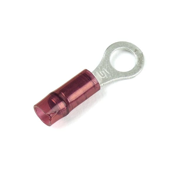 Terminal de Anillo de Nylon de calibre 22-18 para Perno #10, Paq. de 5, Máx. Voltaje: 600V - 83-2205