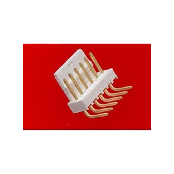 Conector de placa Molex, 16 contactos, 1 fila, macho, ángulo recto, paso de 0.1 pulgadas, terminal de soldadura - 22057168